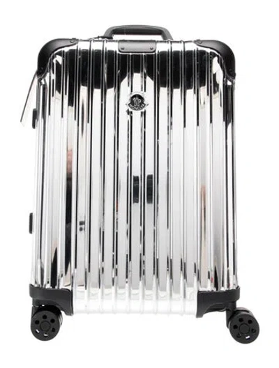 Pre-owned Moncler X Rimowa Aluminum Suitcase In Silver