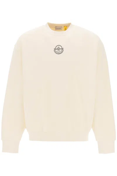 Moncler X Roc Nation By Jay-z White Cotton Sweatshirt With Logo From
