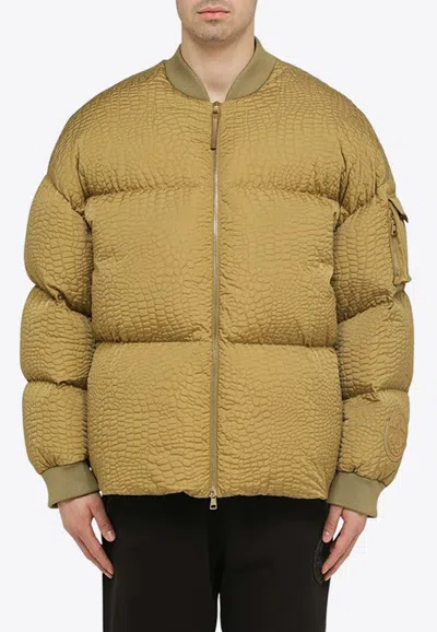 Moncler X Roc Nation Centaurus Padded Bomber Jacket In Green