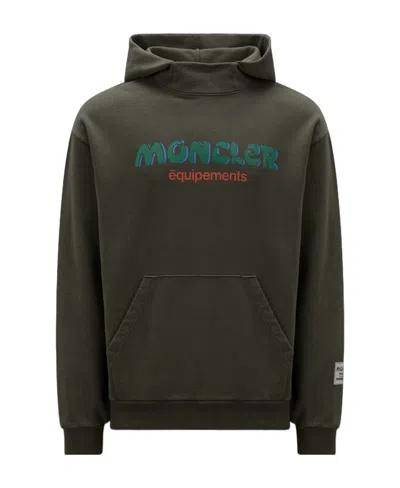 Moncler X Salehe Bembury Logo-print Hoodie In Green