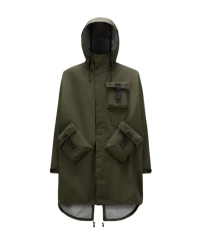 Moncler X Salehe Bembury Long Sleeved Hooded Casual Jacket In Green