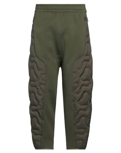 Moncler X Salehe Bembury Man Pants Military Green Size M Cotton, Polyamide In Green