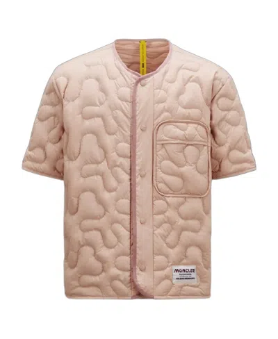 Moncler X Salehe Bembury Shirt Down Jacket In Pink