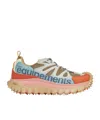 Moncler Chunky Sole Mesh Panels Pull Tab Sneakers In Multicolor