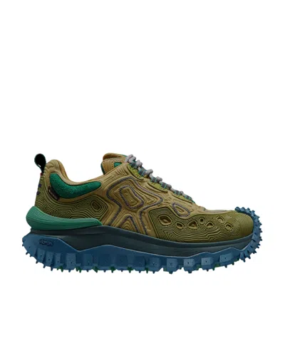 Moncler X Salehe Bembury Trailgrip Grain Sneakers In Green