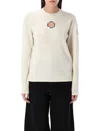 Moncler X Willow Smith Eyelet Wool And Cashmere Jumper In White
