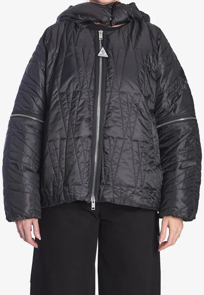 Moncler X Willow Smith Long-sleeved Down Jacket In Black