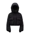 Moncler X Willow Smith Kar Hooded Short Down Jacket In Black