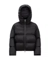 Moncler X Willow Smith Skara Hooded Short Down Jacket In Black