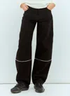 Moncler X Willow Smith Trousers With Zip Detail In Black