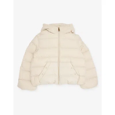 Moncler Kids' Xhante Hooded Shell-down Jacket 4 - 14 Years Beig In Neutral