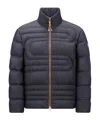 Moncler Xiaohai Cotton Jacket With Denim Effect In Black