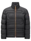 Moncler Xiaohai Cotton Jacket With Denim Effect In Grey