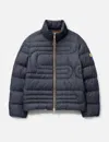 Moncler Xiaohai Snake-quilted Denim Short Down Jacket
