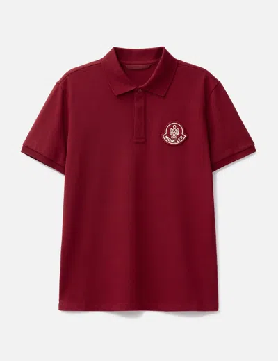 MONCLER YEAR OF THE SNAKE PATCH COTTON PIQUET POLO SHIRT