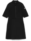Moncler Year Of The Snake-patch Neoprene Mini Dress In 黑色