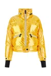 Moncler Yellow Polyester Biche Down Jacket In Yellow