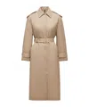 Moncler Yevre Down Trench Coat In Neutral