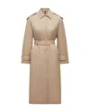 Moncler Trench-coat En Duvet Yevre In Brown