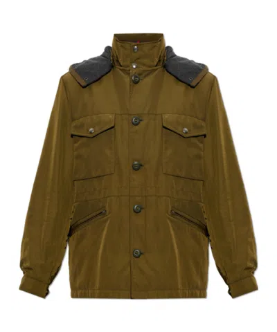 Moncler Yricas Hooded Puffer Jacket In Green