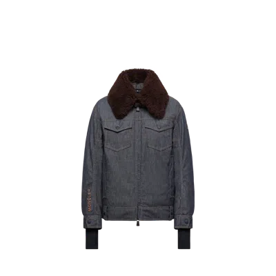 Moncler Doudoune De Ski En Denim Yunque, Femme, Gris, Taille: 1 In Gray