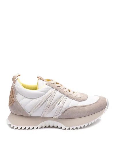 Moncler Pacey Sneakers In Nylon And Suede Leather. In Multi