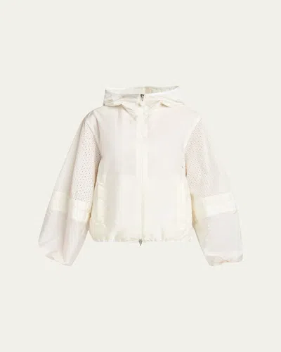 Moncler Voue 3-in-1 Short Hooded Jacket In White