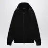 Moncler Zippered Cotton And Nylon Cardigan In Black