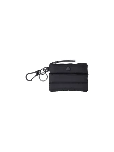 Moncler Zip Coin Purse "caradoc" In Black