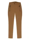 Moncler Zip-detail Trousers In Brown