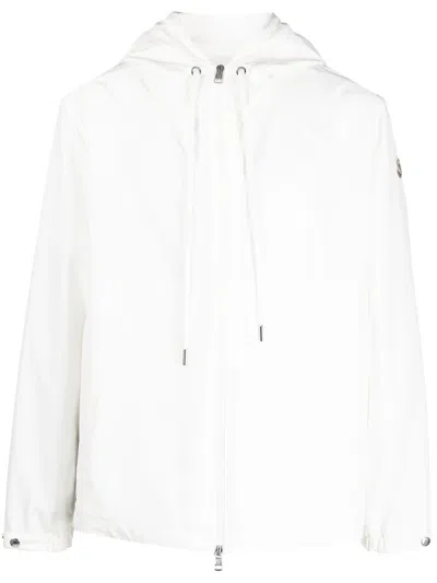 Moncler Zip-fastening Hooded Jacket In White