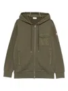 Moncler Zip-fastening Hoodie In Green