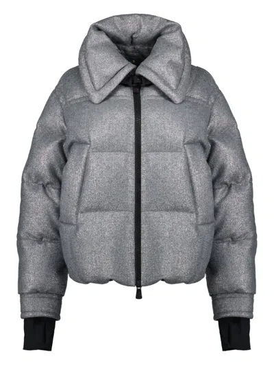 Moncler Zip-fastening Padded Jacket In Gray