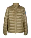 Moncler Zip-fastening Padded Jacket In Green