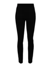 Moncler Brand-embossed Slim-fit High-rise Stretch-woven Leggings In Black