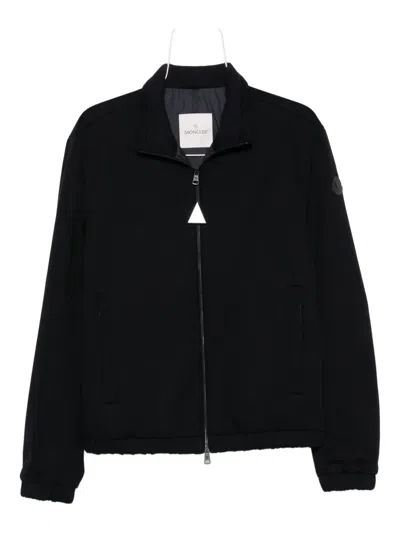 Moncler Zip-fastening Ribbed-cuff Jacket In Black