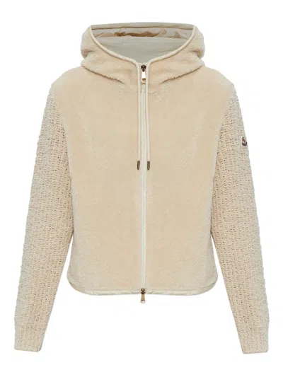 Moncler Zip-fastening Sweatshirt In Neutral