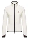 Moncler Zip-fastening Turtleneck Sweater In Gray