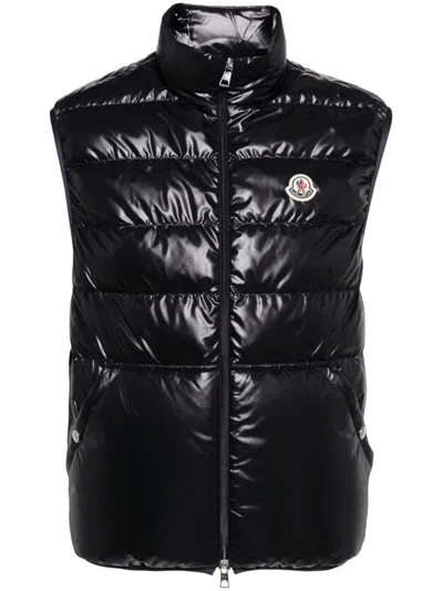 Moncler Aube Tech Down Vest In Blue