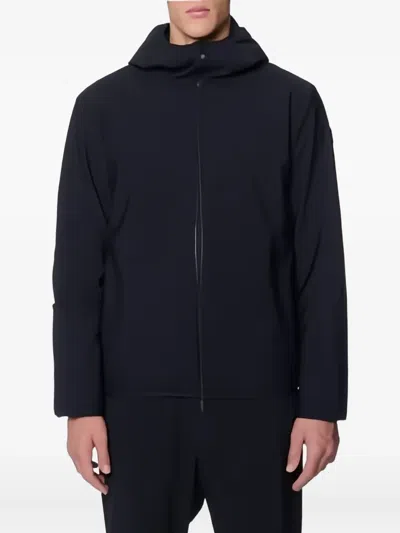 Moncler Zip-front Hooded Jacket In Blue
