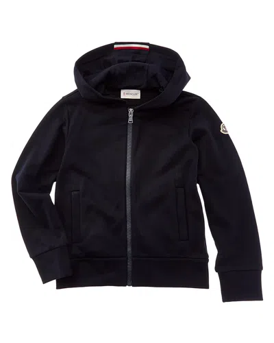 Moncler Jr Zip Up Cardigan In Blue