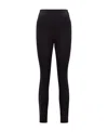 Moncler Brand-embossed Slim-fit High-rise Stretch-woven Leggings In Black