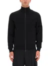 Moncler Zip Sweatshirt. In Black