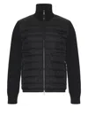 Moncler Zip Up Padded Jacket In Black