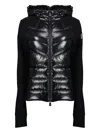 Moncler Zip Up Cardigan In Black