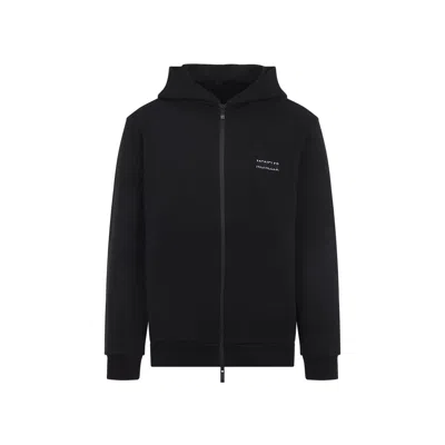 Moncler Zip Up Cardigan In Black