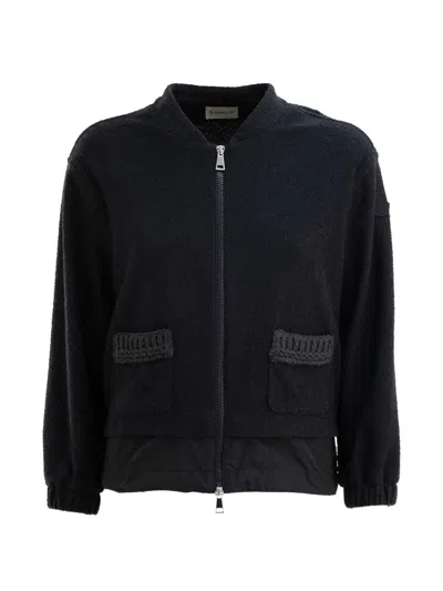 Moncler Technical Zip Jacket In Black