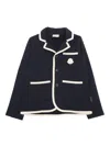 Moncler Zip Up Cardigan In Blue