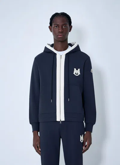 Moncler Zip-up Cardigan In Blue