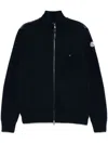 Moncler Zip-up Cardigan In Blue